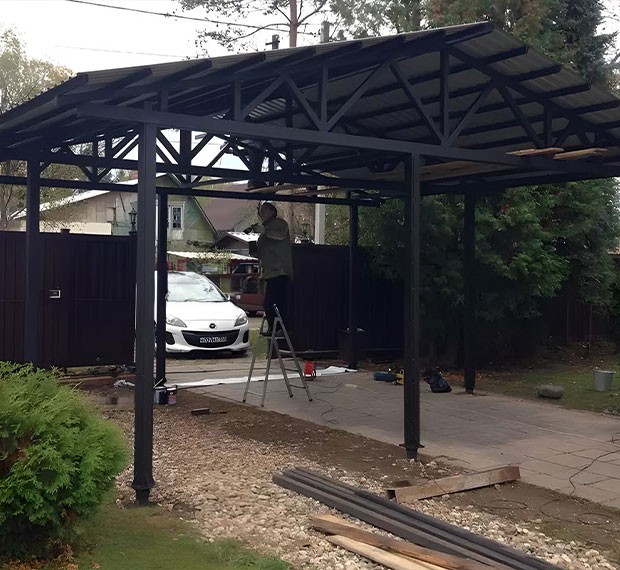 Винтовые сваи для навеса в Аксае