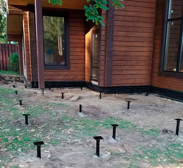 Винтовые сваи для веранды или террасы в Аксае