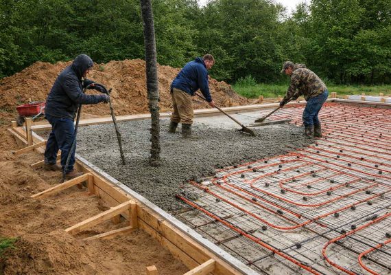 Заливка бетона